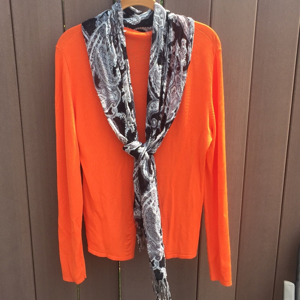 Orange Light Weight Cardigan